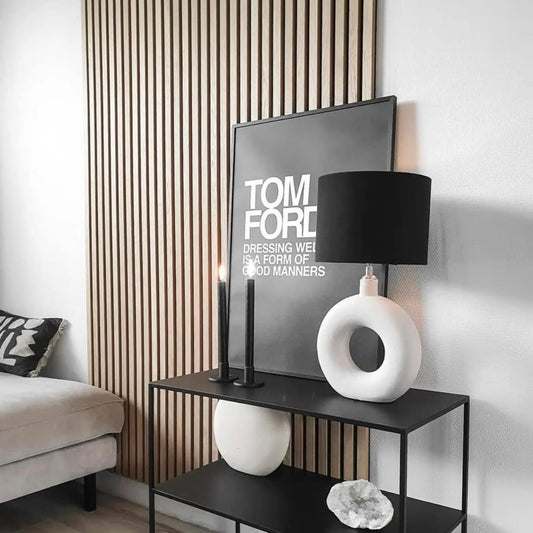 Premium Wooden Slat Acoustic Wall Panels Oak 2400x600mm