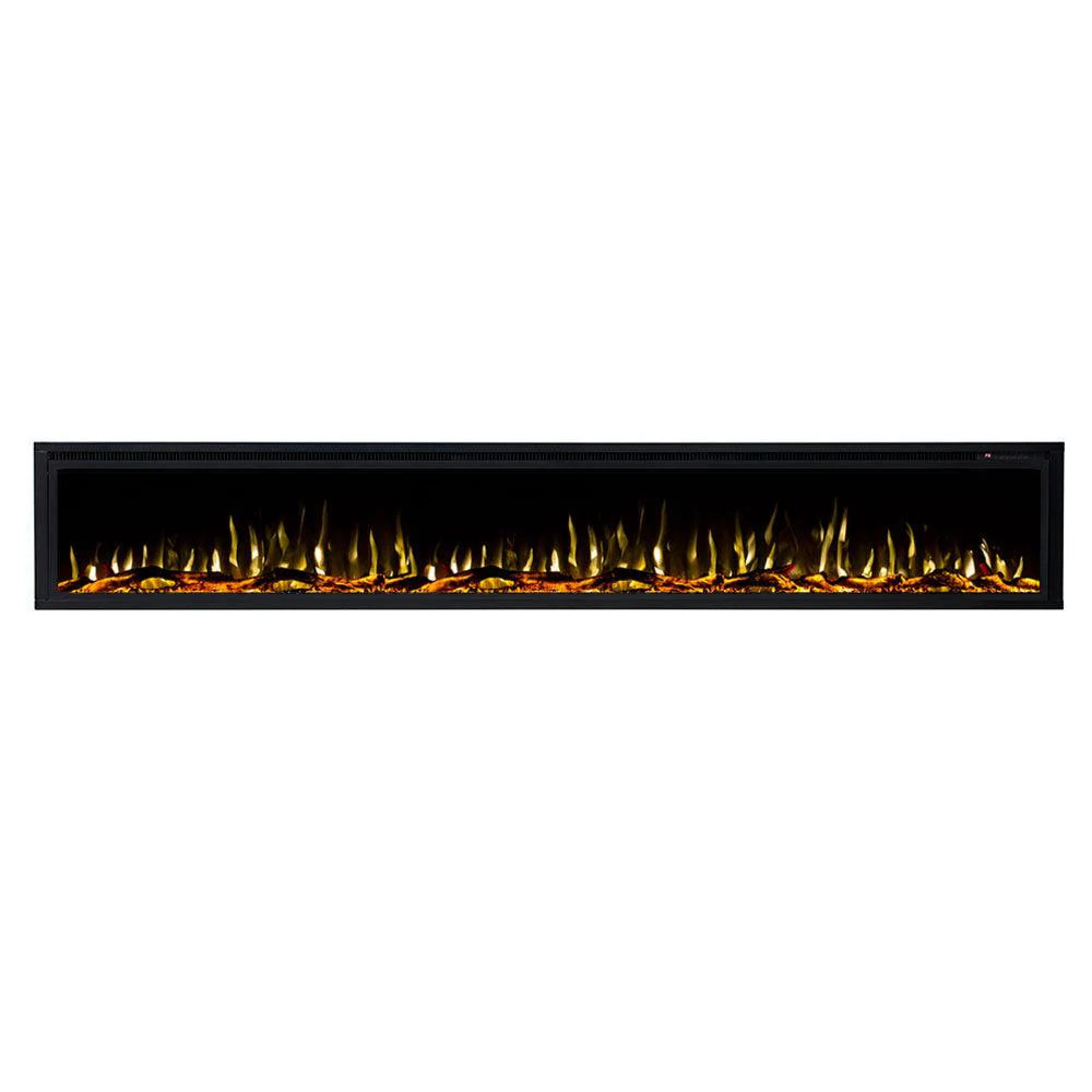 Horizon 100" Slim Trim Black Built-in Recessed / Wall mounted Heater Electric Fireplace