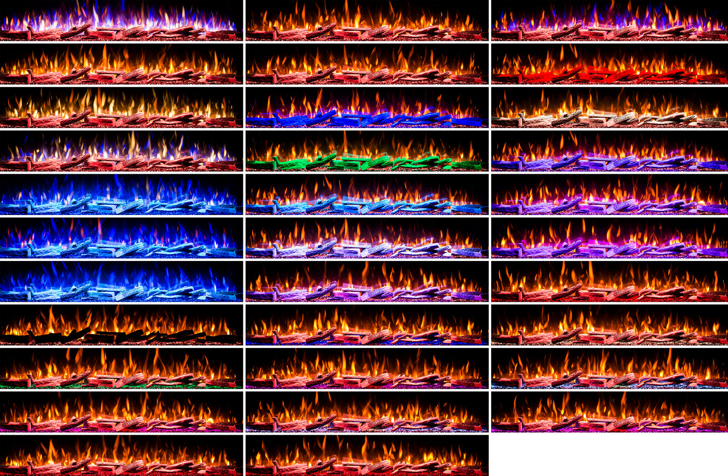 Down-light and ember Bed colour
