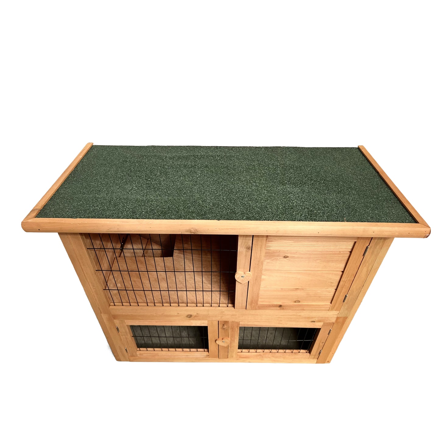 2 Storey Rabbit Hutch Guinea Pig House Chicken Coop 92x45x81cm