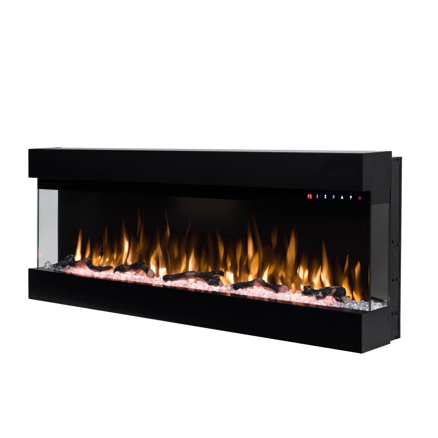 Lucia 50 inch 3 Sided Wall Mounted and Recessed/ Insert Electric Fireplace Heater