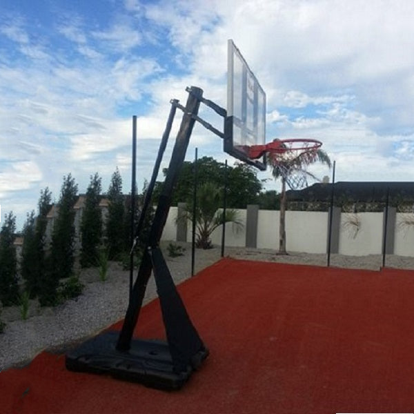 60 inch Portable XL Basketball Ring System Adjustable (2.3-3.05m) Backboard 152x90cm