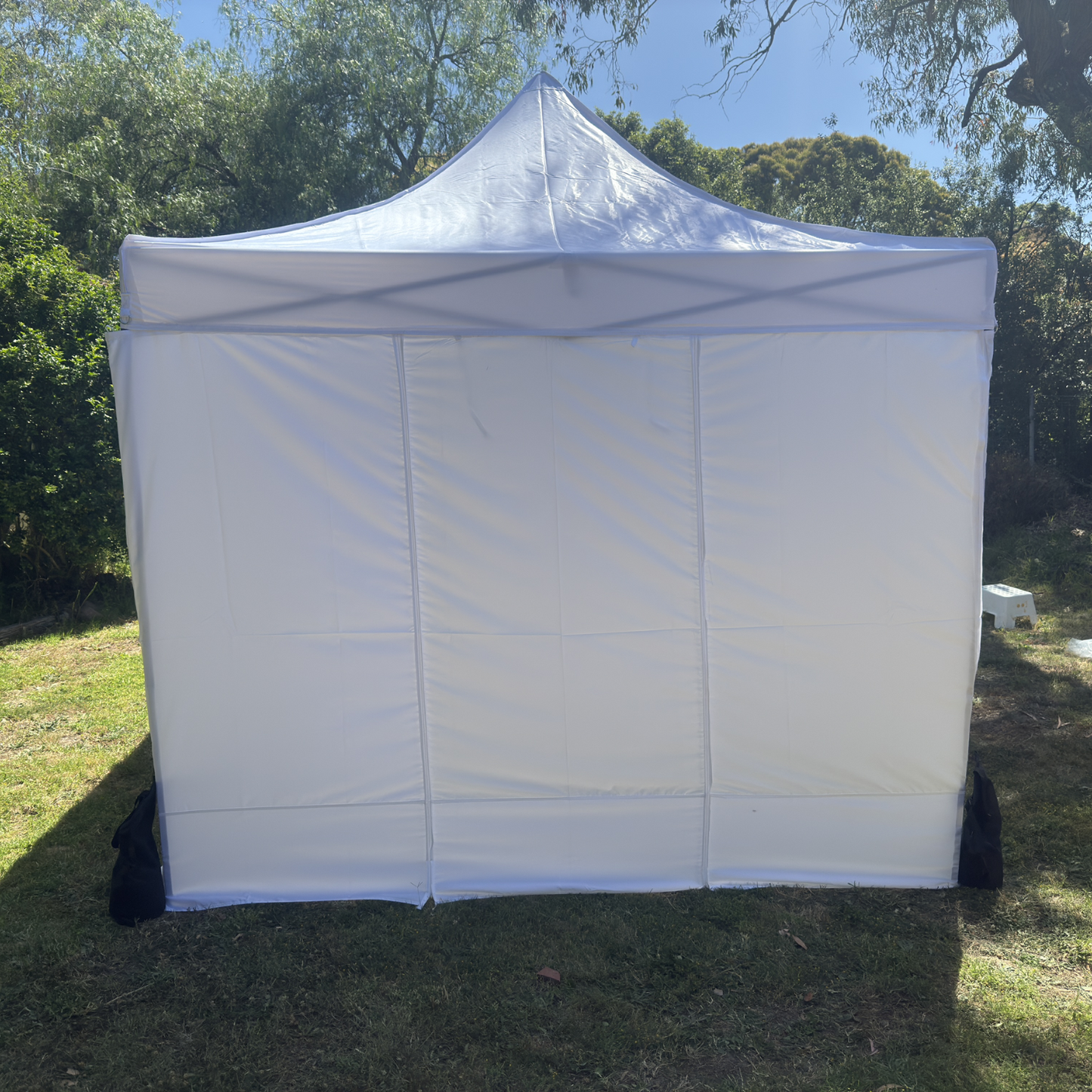 3X4.5M Folding Gazebo Hammertone finish frame Marquee Pop Up Outdoor Shade Canopy White