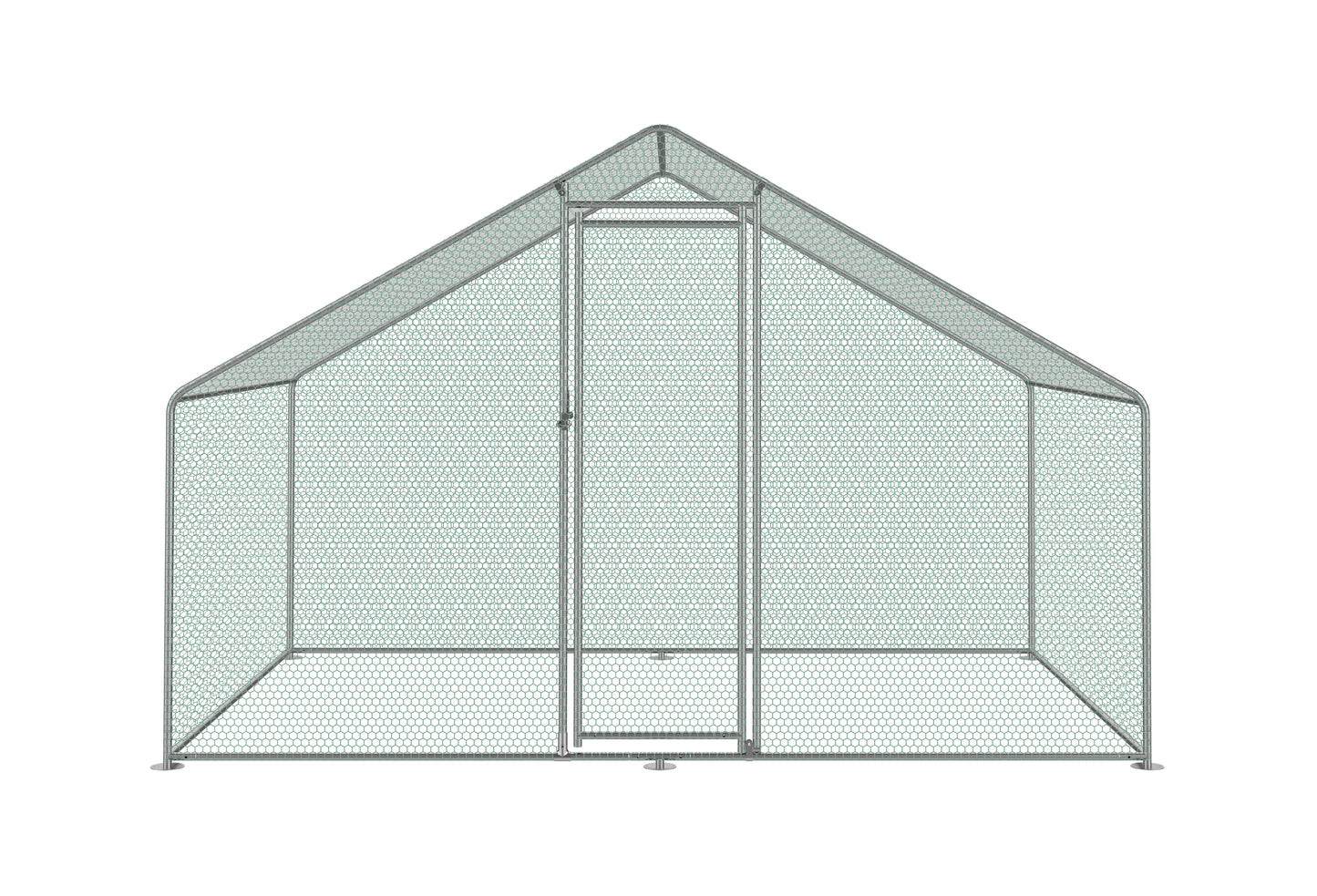 Large 2.2x1.4x1.75M Walk-in Steel Metal Chicken Coop Run Enclosure Poultry Cage