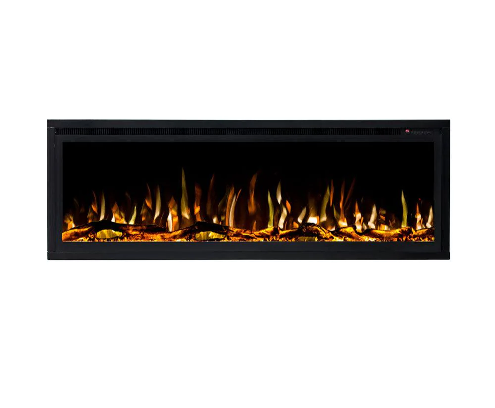 Horizon 50" Slim Trim Black Built-in Recessed / Wall mounted Heater Electric Fireplace