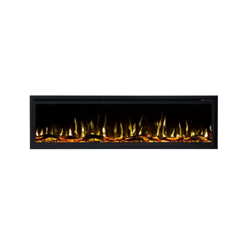 Horizon 60" Slim Trim Black Built-in Recessed / Wall mounted Heater Electric Fireplace