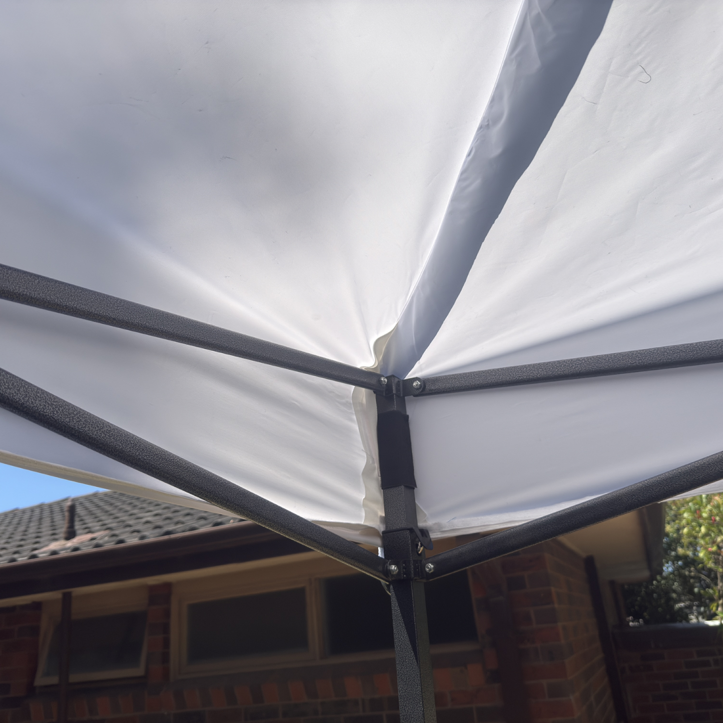 3X4.5M Folding Gazebo Hammertone finish frame Marquee Pop Up Outdoor Shade Canopy White