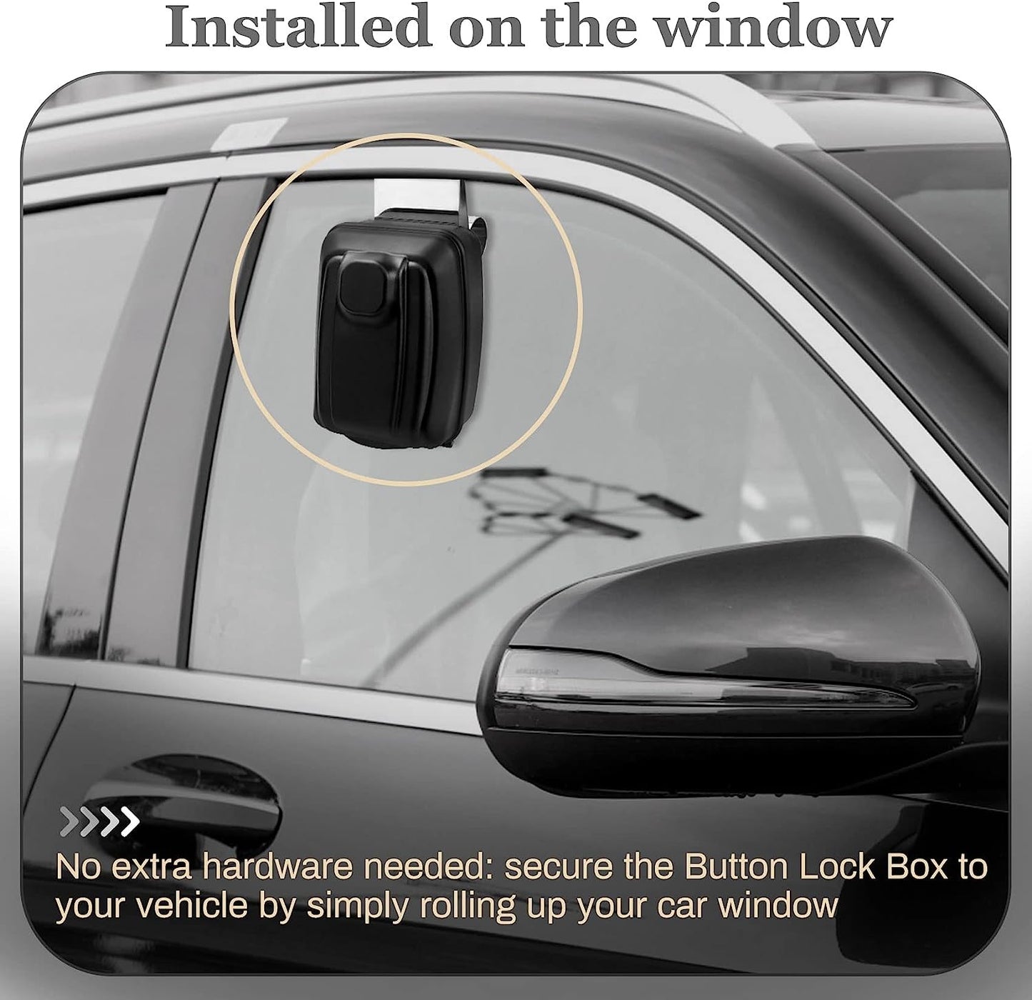Car Window Punch Button Lock Box Key Storage Lock Box Safe with Protective Cover to Hang