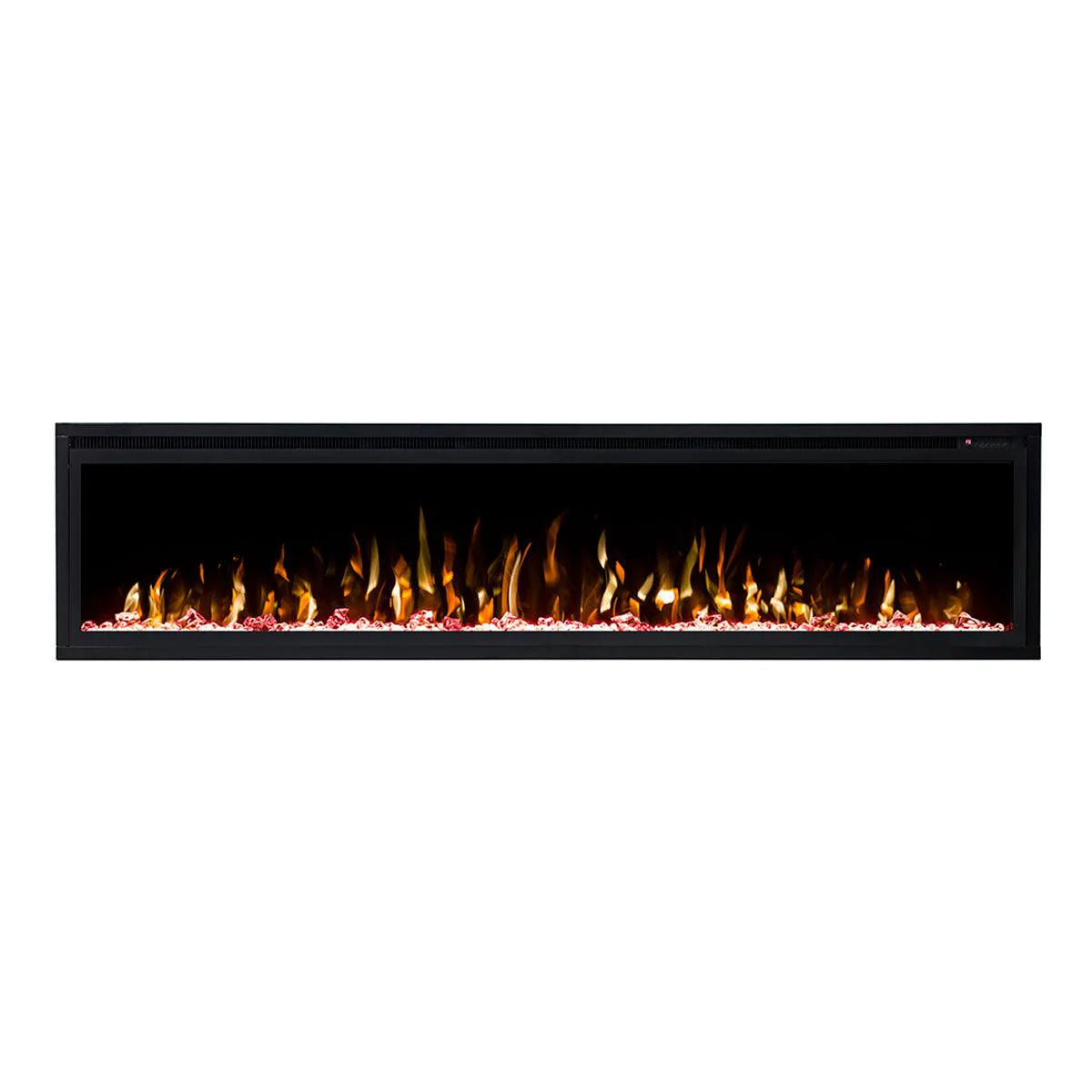 Horizon 72" Slim Trim Black Built-in Recessed / Wall mounted Heater Electric Fireplace