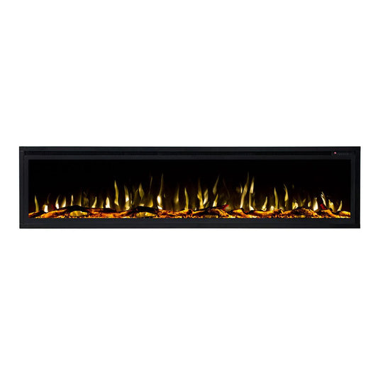 Horizon 72" Slim Trim Black Built-in Recessed / Wall mounted Heater Electric Fireplace
