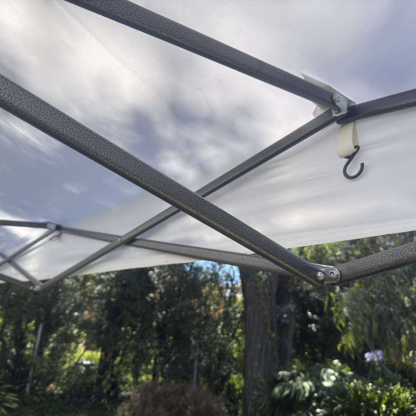 3X4.5M Folding Gazebo Hammertone finish frame Marquee Pop Up Outdoor Shade Canopy White