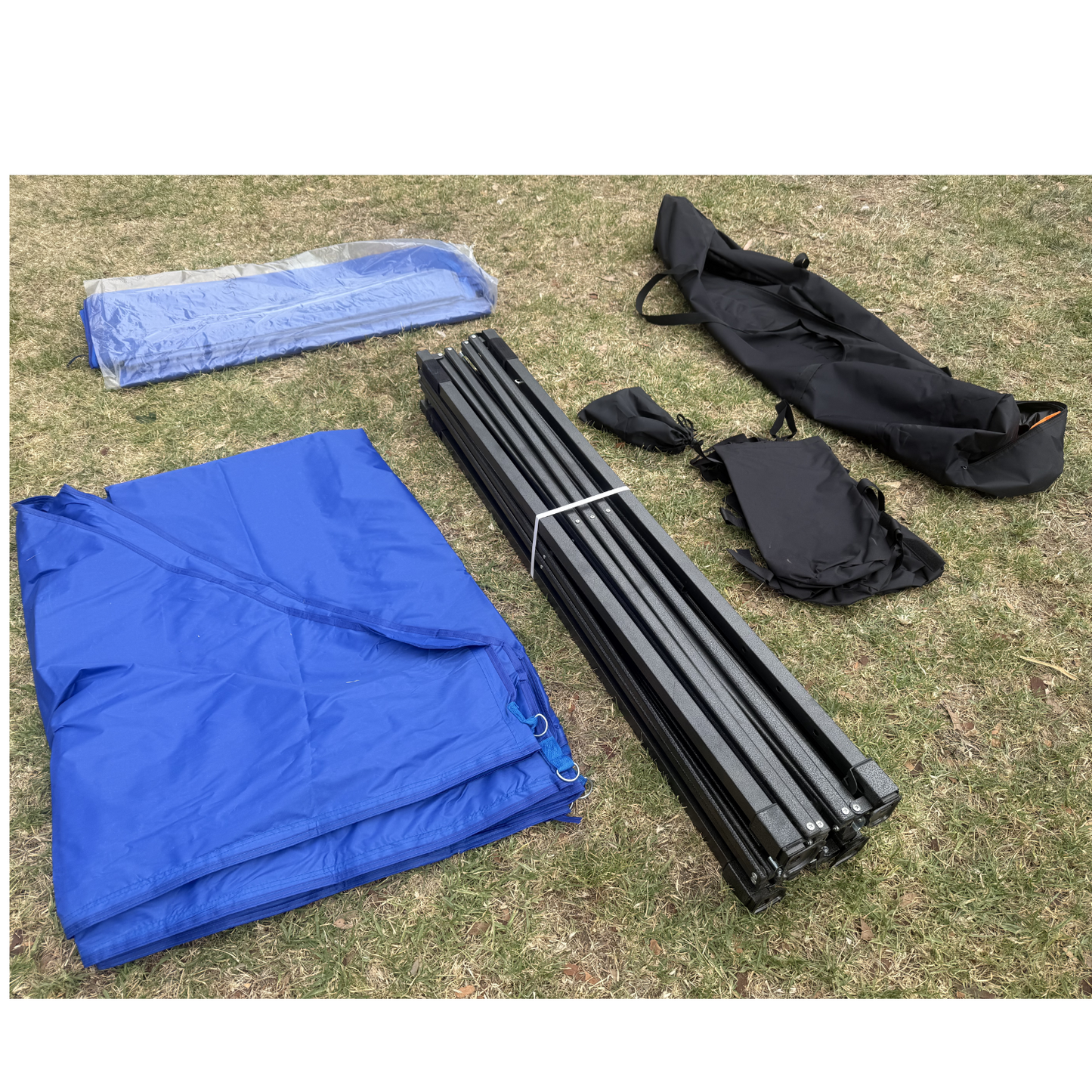 3X4.5M Folding Gazebo Hammertone finish frame Marquee Pop Up Outdoor Shade Canopy Blue