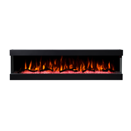 Lucia 72 inch 3 Sided Wall Mounted and Recessed/ Insert Electric Fireplace Heater