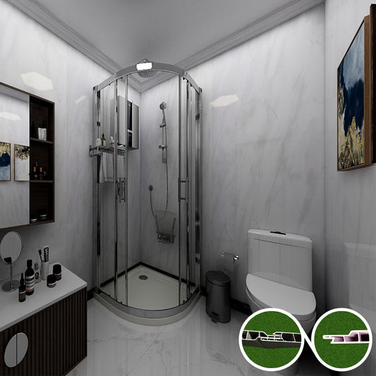 Tongue and Groove Interlocking Hollow Waterproof PVC Panels-1000mm Width Grey Marble Gloss