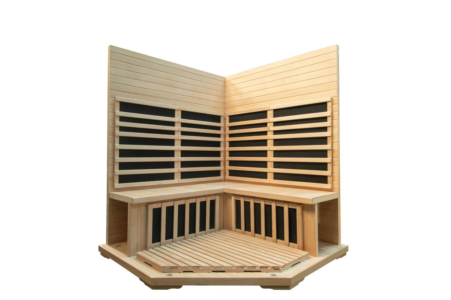 5-Person Luxury Indoor Carbon Fibre Corner Infrared Sauna 005C