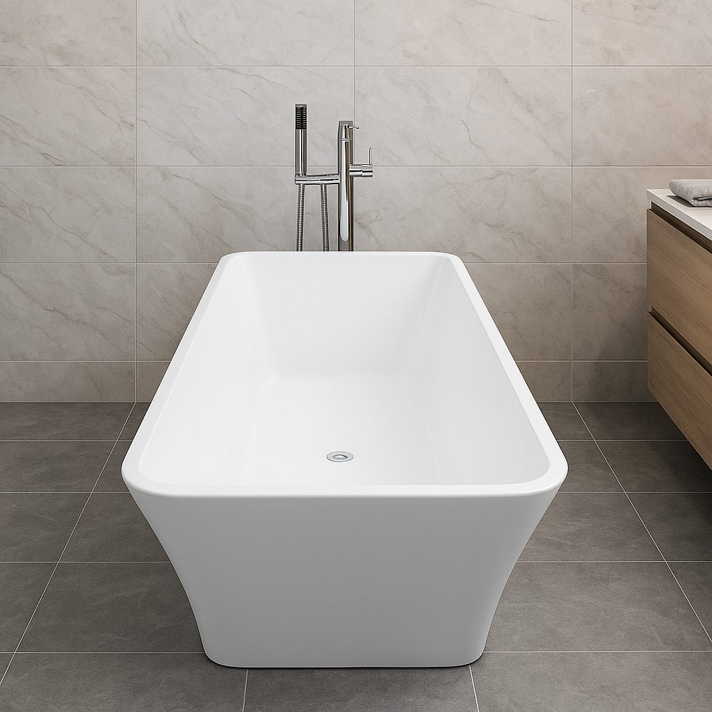 Bathroom Acrylic Free Standing Bath Tub 1700 x 750 x 600mm Freestanding