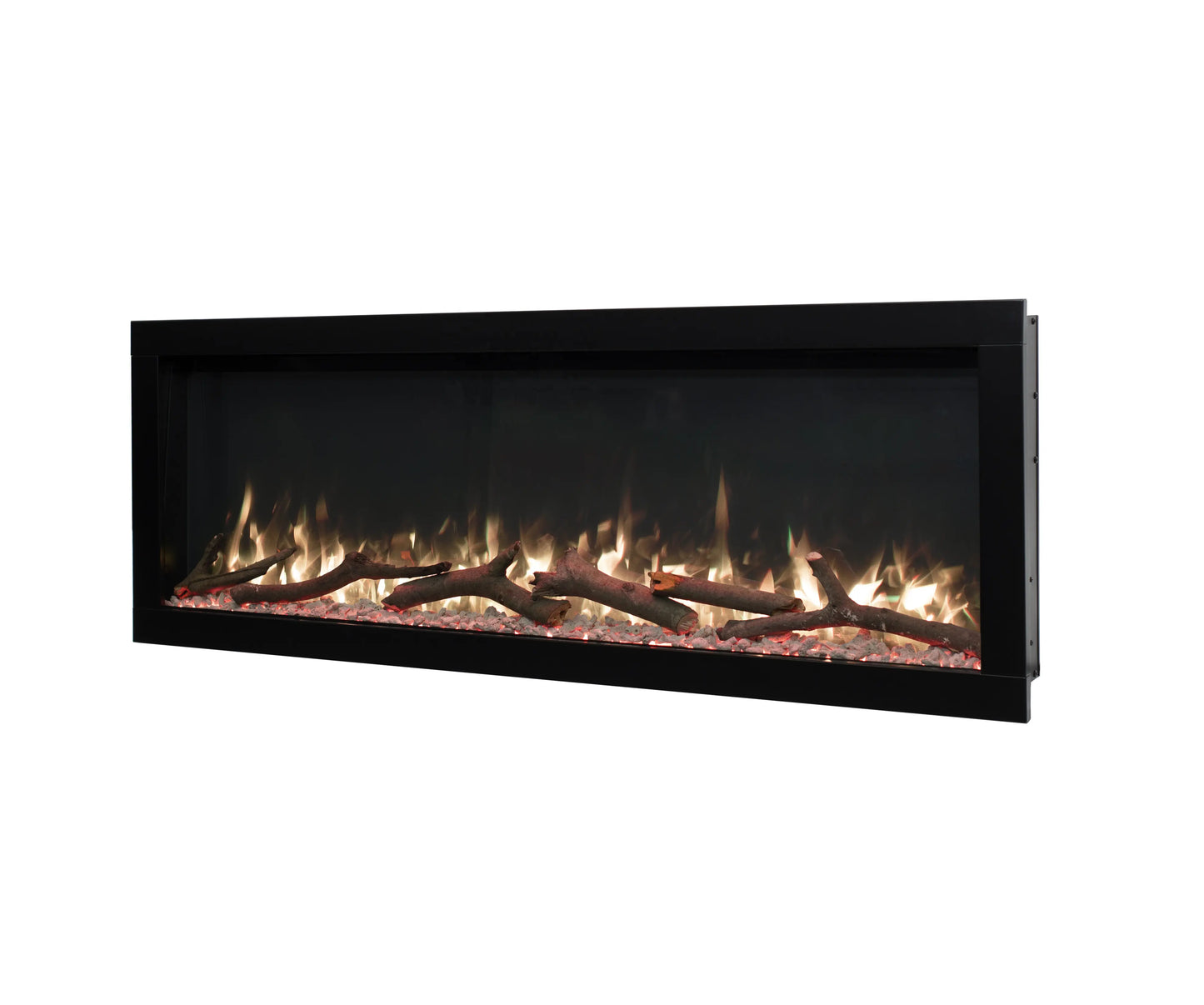 Lumi 50" Narrow Trim Seamless Built-in/Recessed & Wall-Mounted Electric Fireplace Heater WIFI Bluetooth Speaker