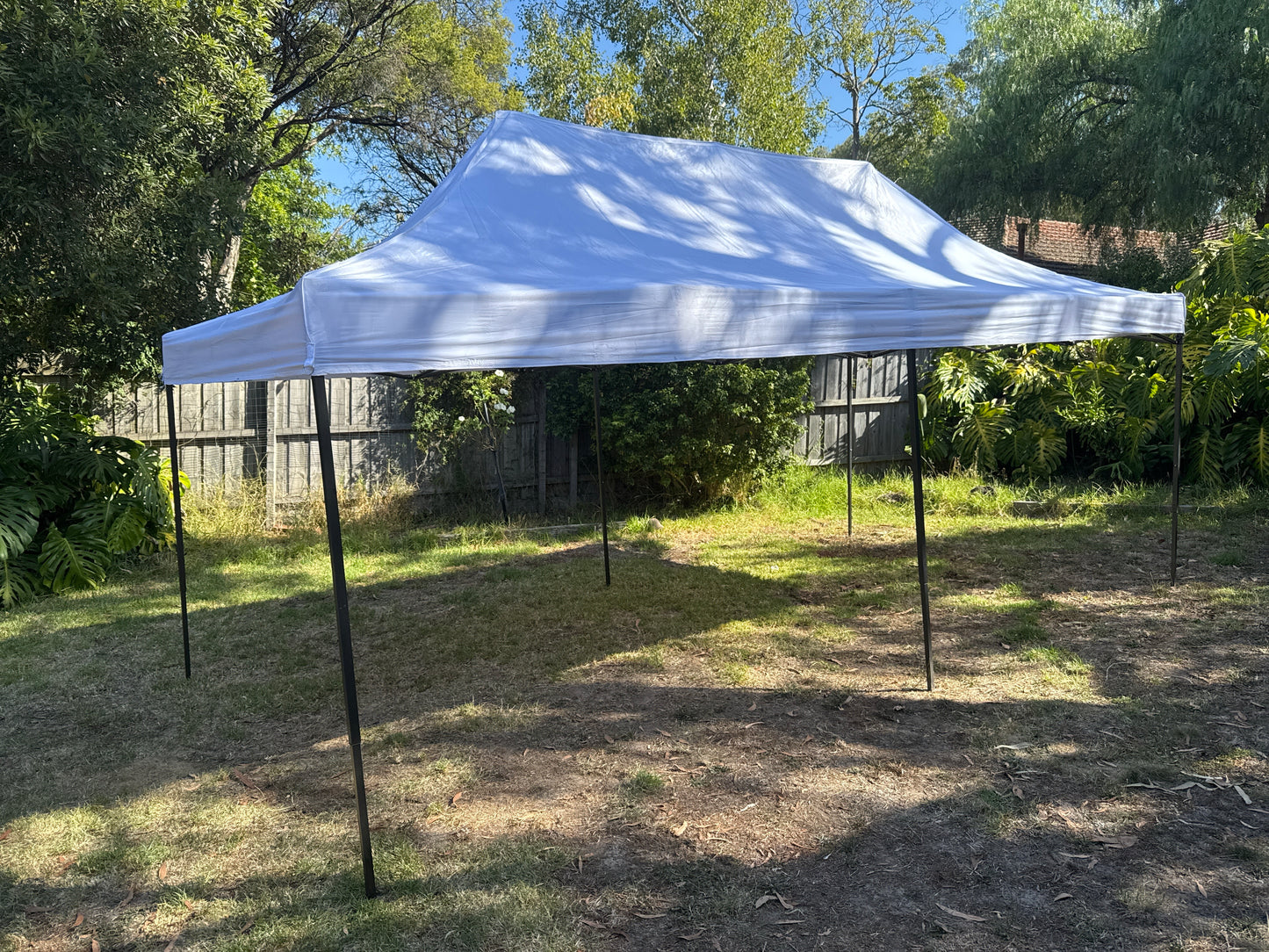 3X6M Pop Up Gazebo Hammerstone Finish Folding Shade Canopy Marquee White