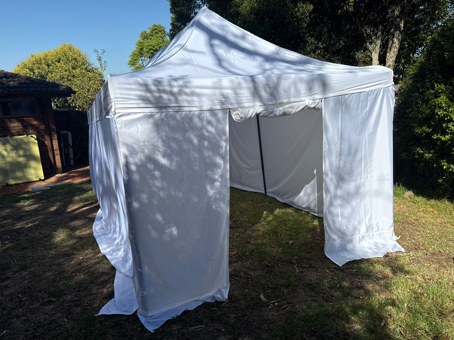 3X6M Pop Up Gazebo Hammerstone Finish Folding Shade Canopy Marquee White