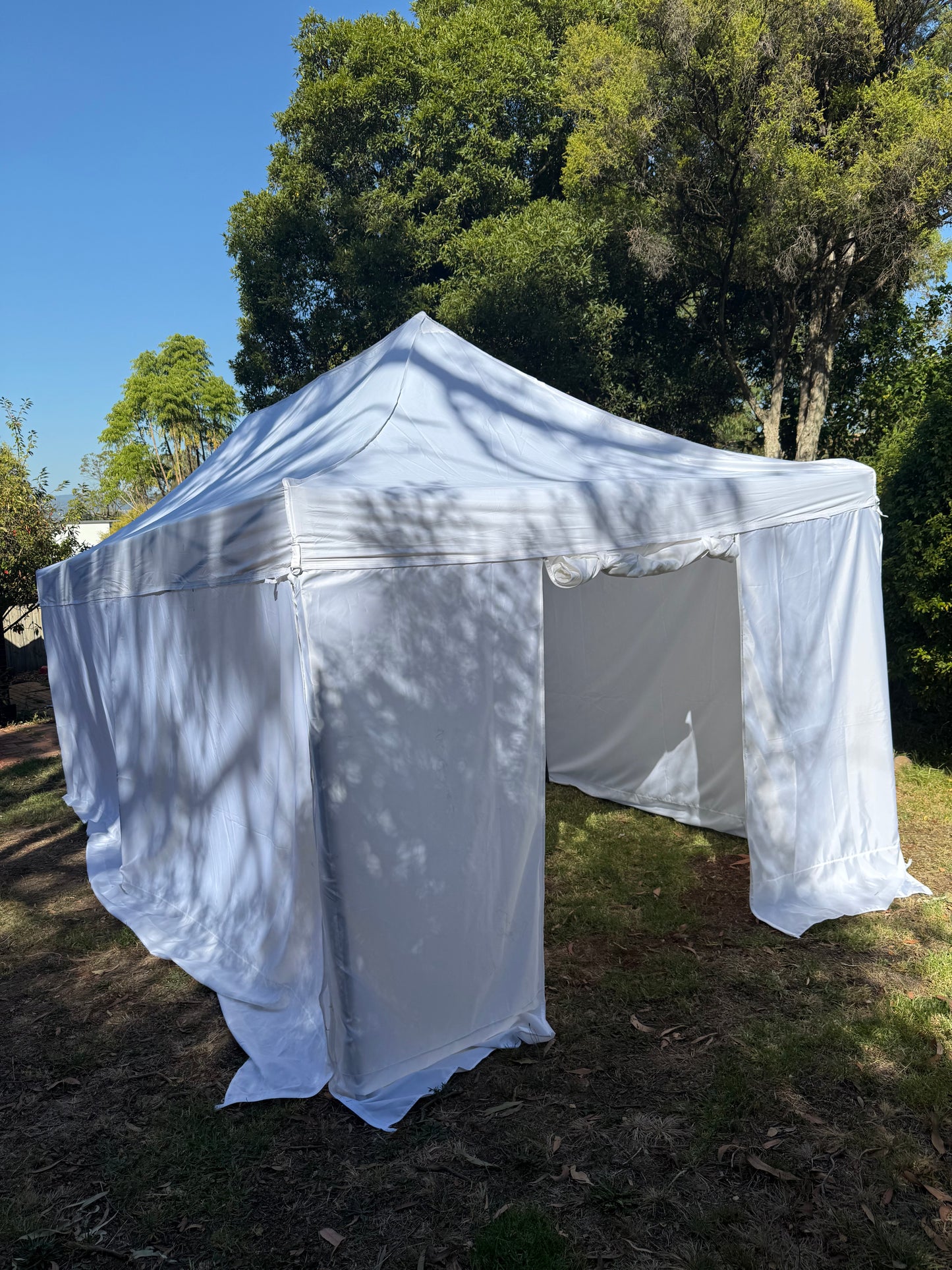 3X6M Pop Up Gazebo Hammerstone Finish Folding Shade Canopy Marquee White