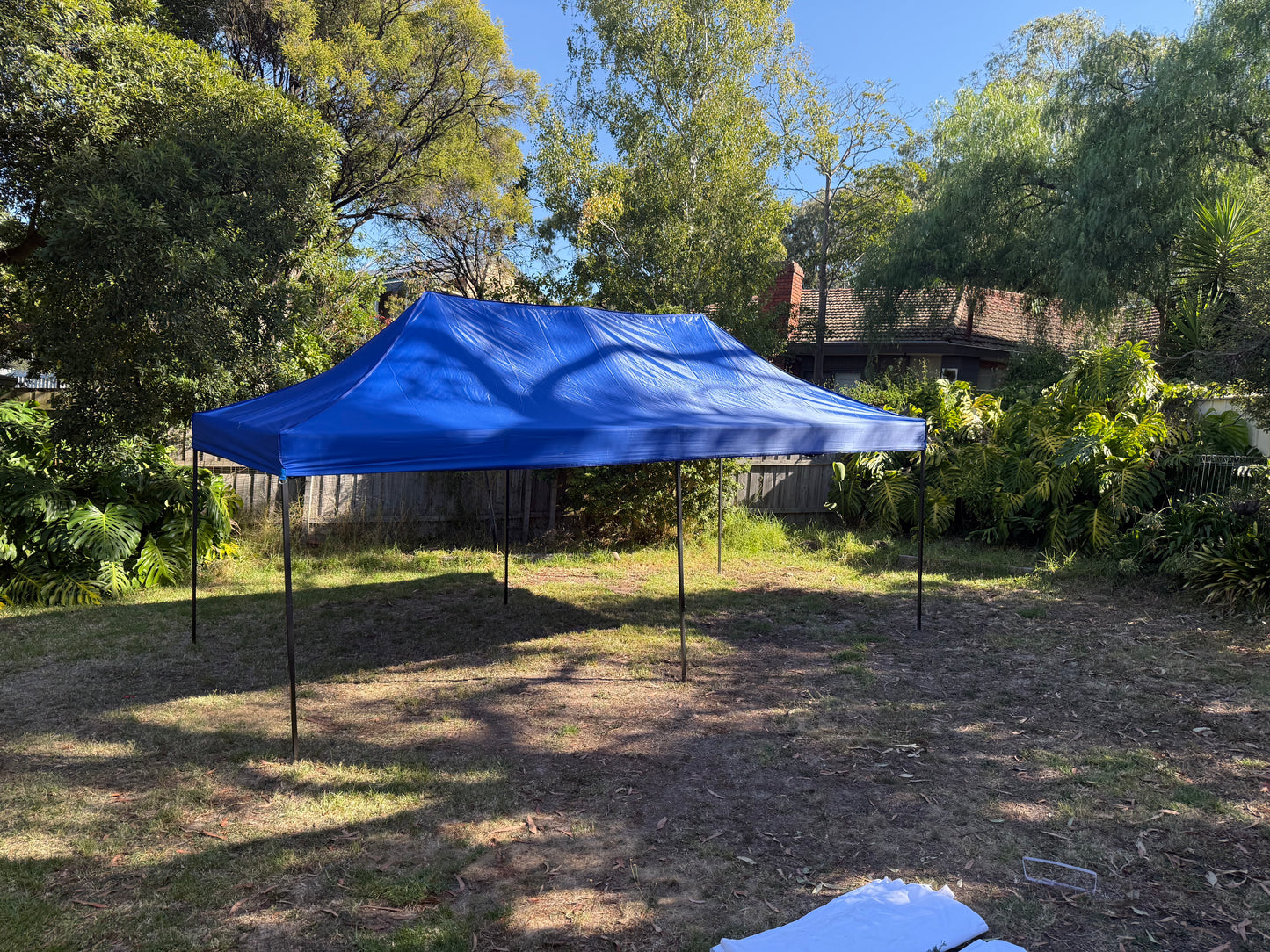 3X6M Pop Up Gazebo Hammerstone Finish Folding Shade Canopy Marquee Blue