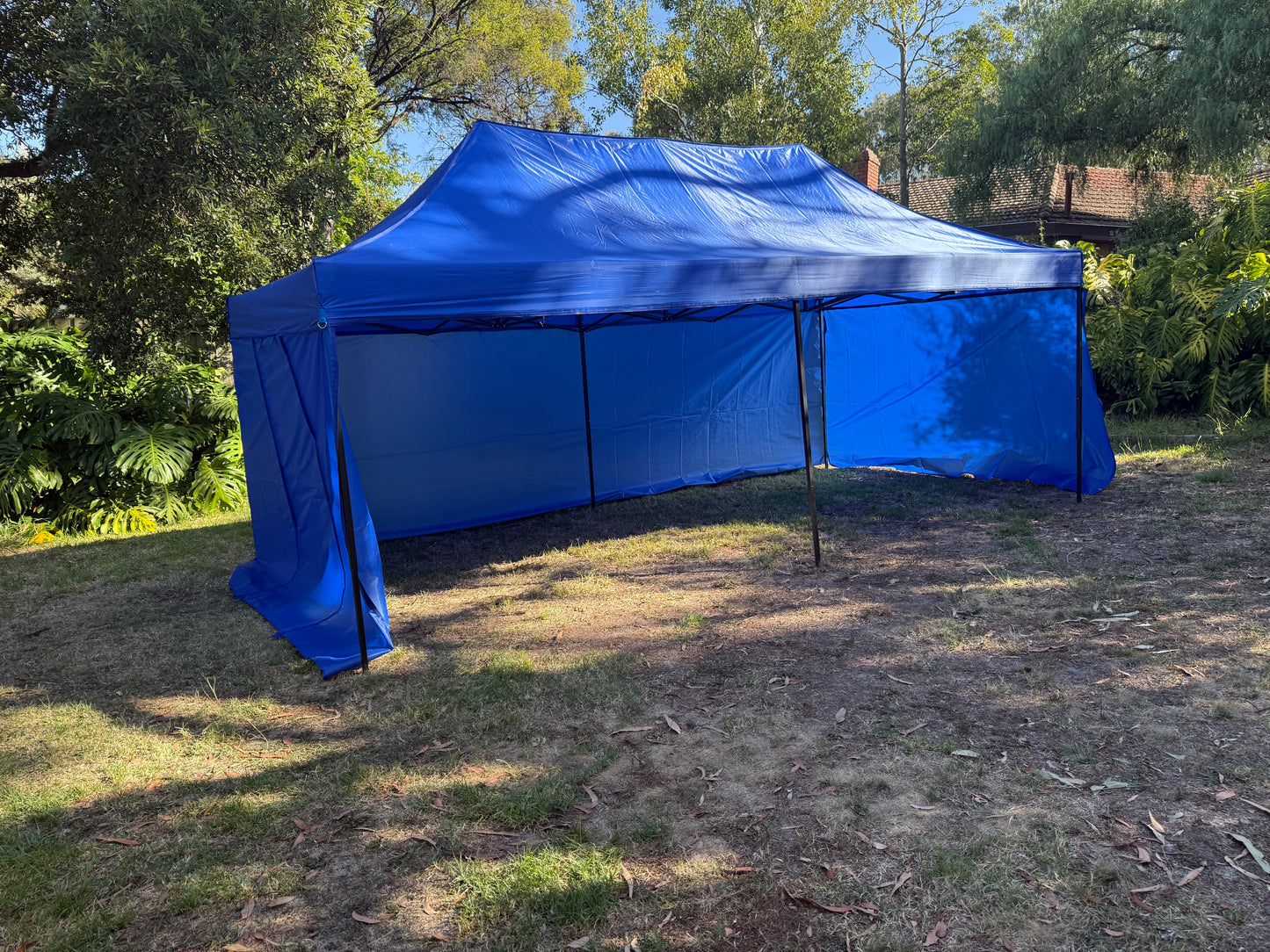 3X6M Pop Up Gazebo Hammerstone Finish Folding Shade Canopy Marquee Blue