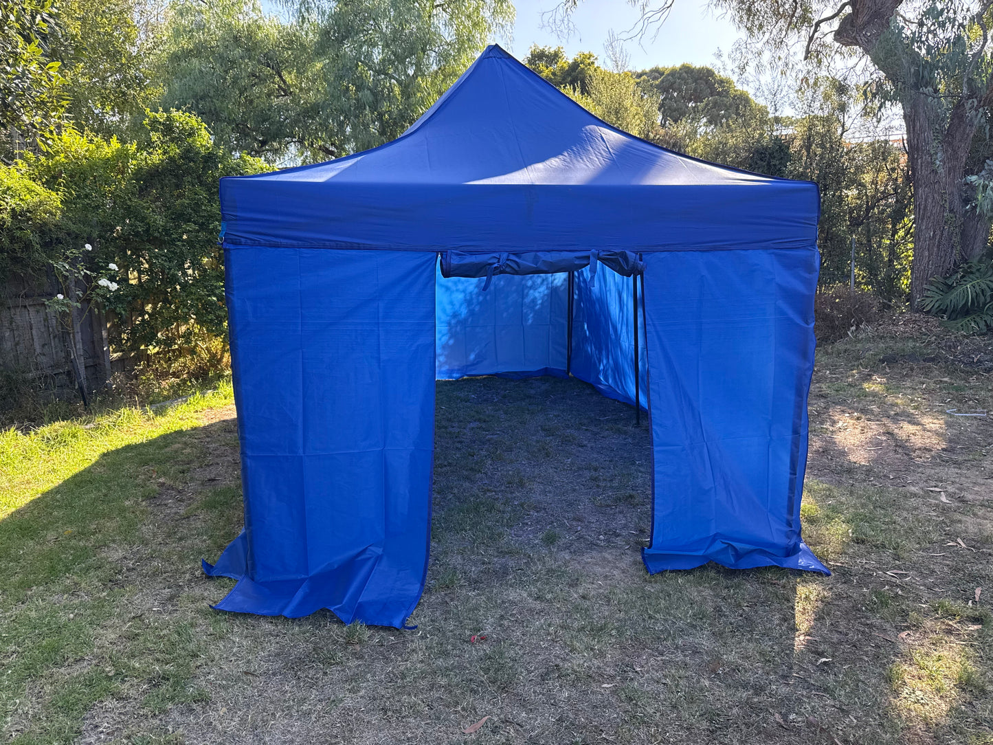 3X6M Pop Up Gazebo Hammerstone Finish Folding Shade Canopy Marquee Blue