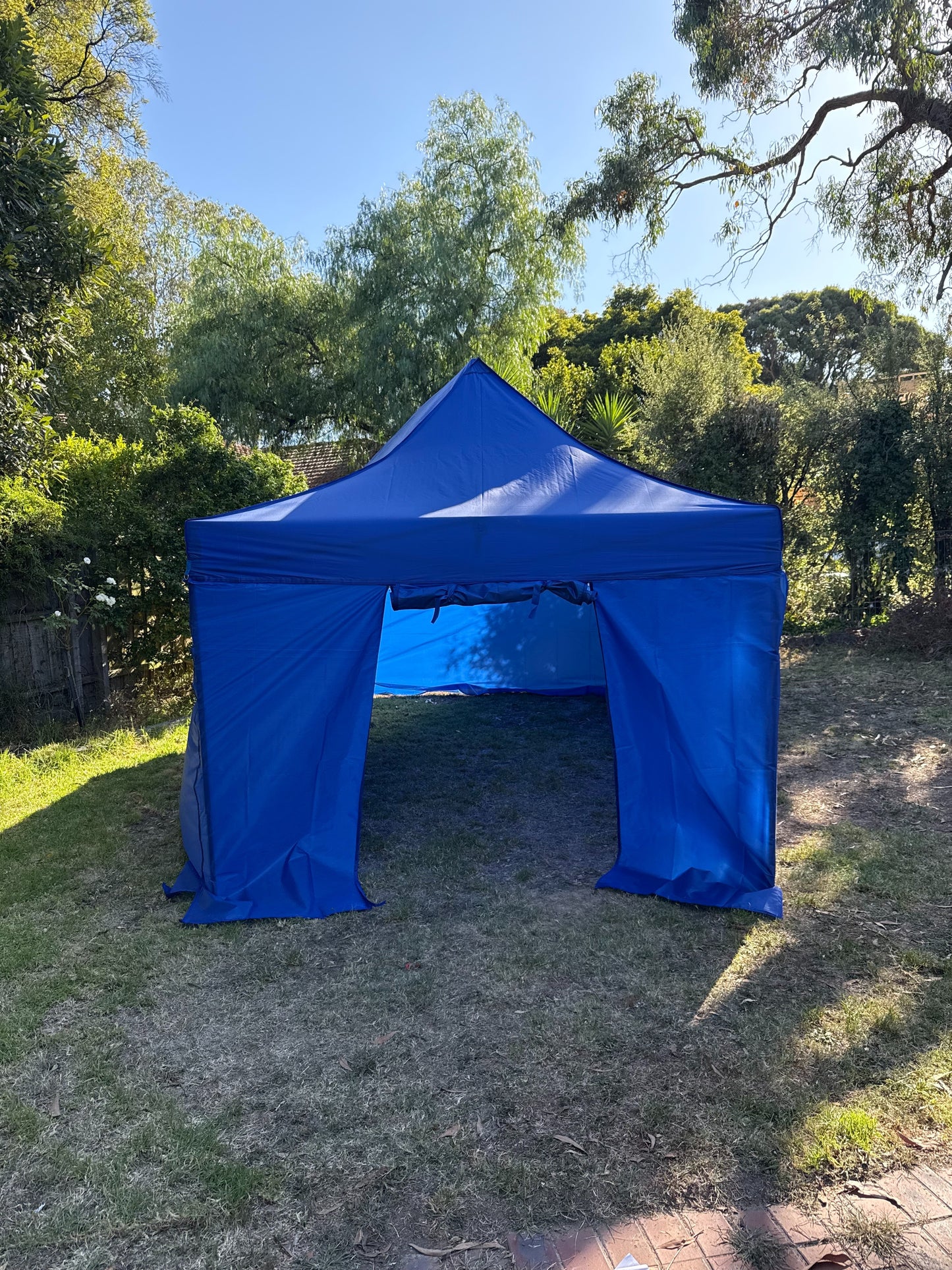 3X6M Pop Up Gazebo Hammerstone Finish Folding Shade Canopy Marquee Blue