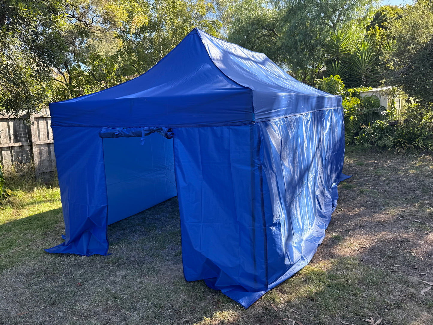 3X6M Pop Up Gazebo Hammerstone Finish Folding Shade Canopy Marquee Blue