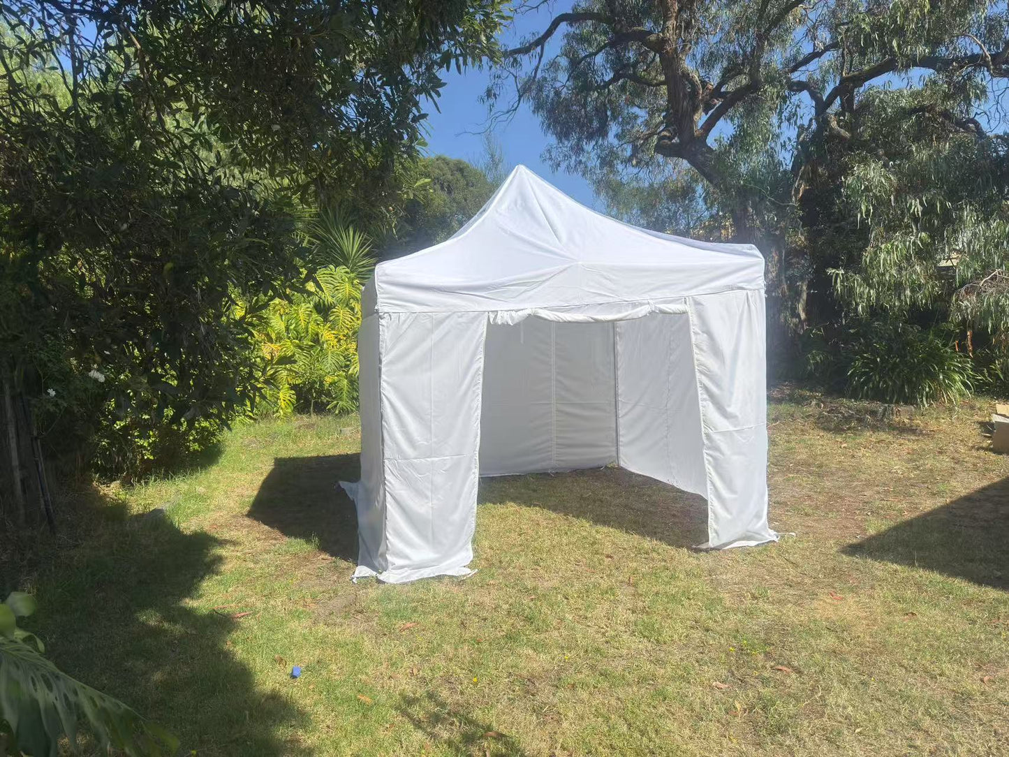 High-end 3X3m Aluminum Folding HEX 30 Gazebo Marquee Pop Up Outdoor Canopy White