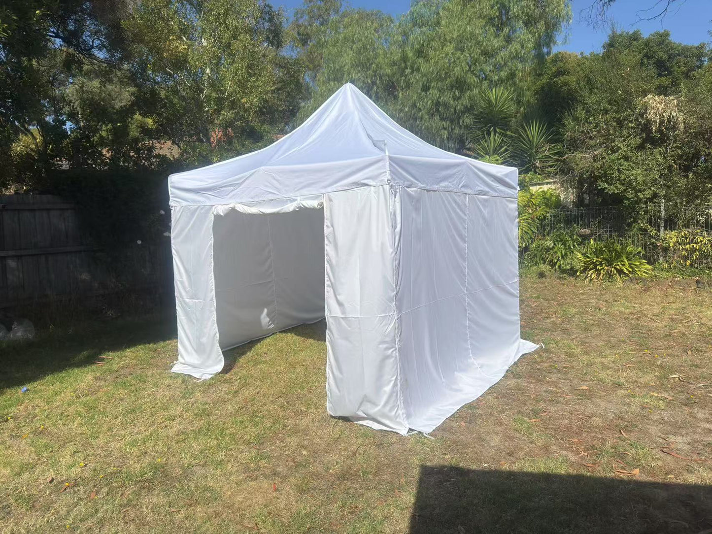 High-end 3X3m Aluminum Folding HEX 30 Gazebo Marquee Pop Up Outdoor Canopy White