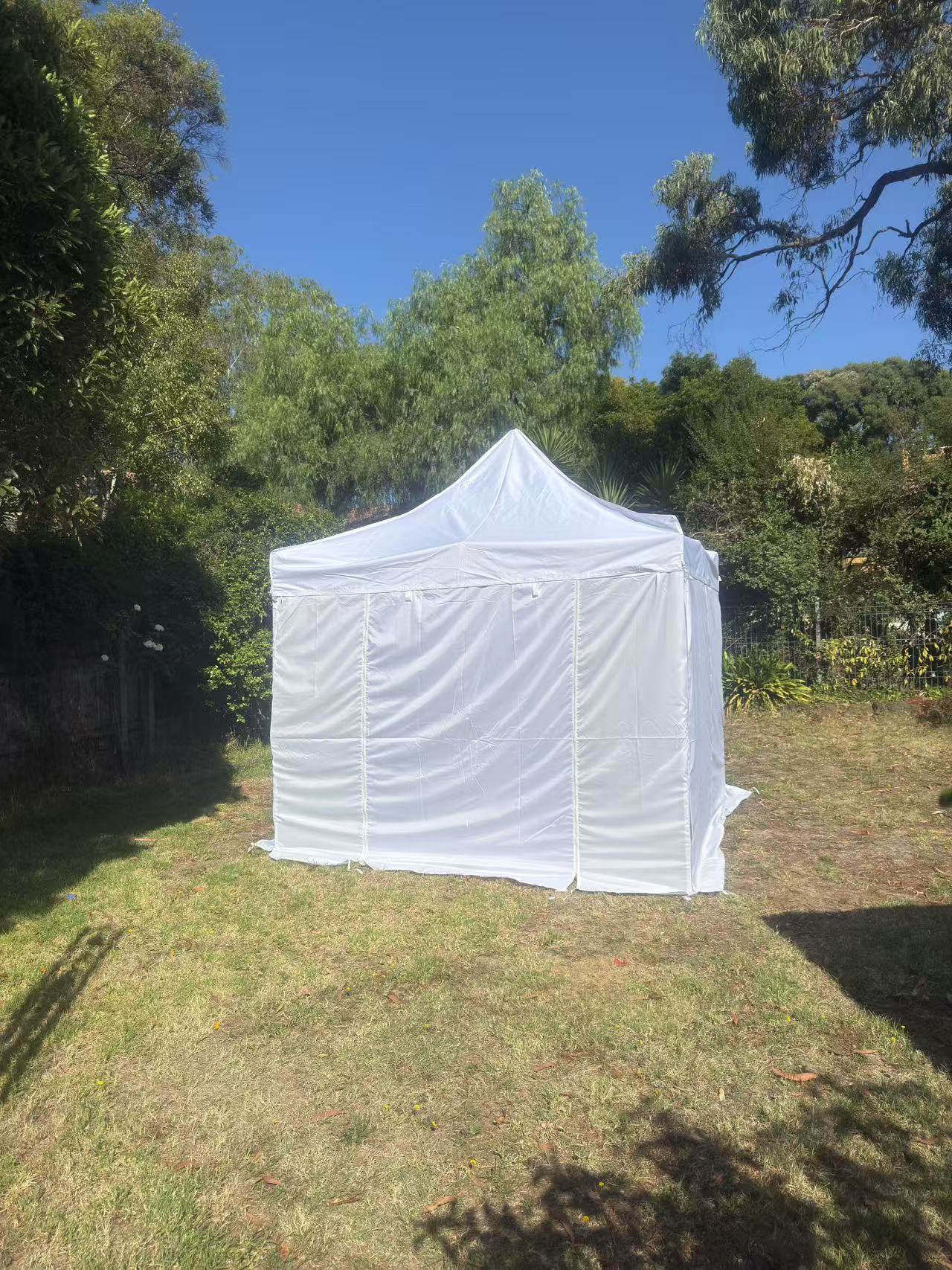 High-end 3X3m Aluminum Folding HEX 30 Gazebo Marquee Pop Up Outdoor Canopy White