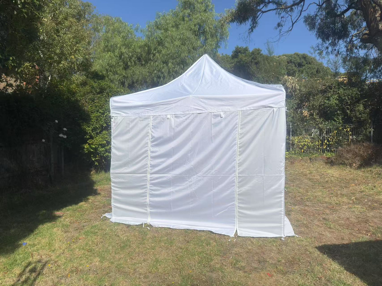 High-end 3X3m Aluminum Folding HEX 30 Gazebo Marquee Pop Up Outdoor Canopy White