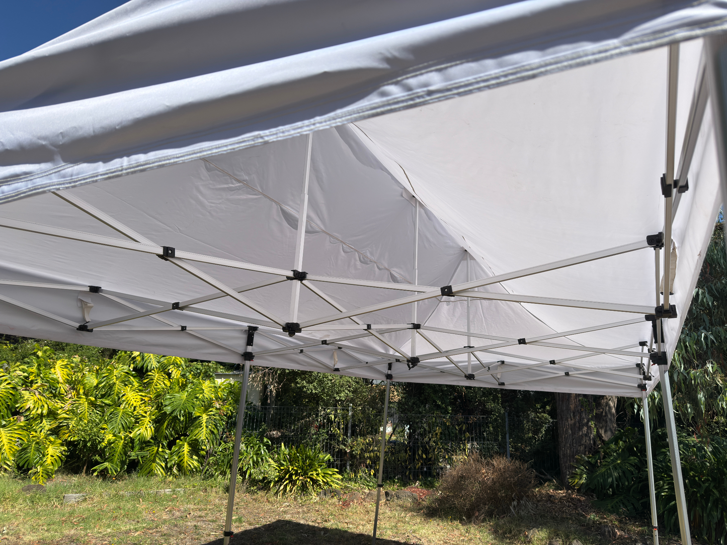 Premium 3X6m HEX 40 Aluminum Folding Gazebo Marquee Pop Up Garden Outdoor Canopy White Carry Bag