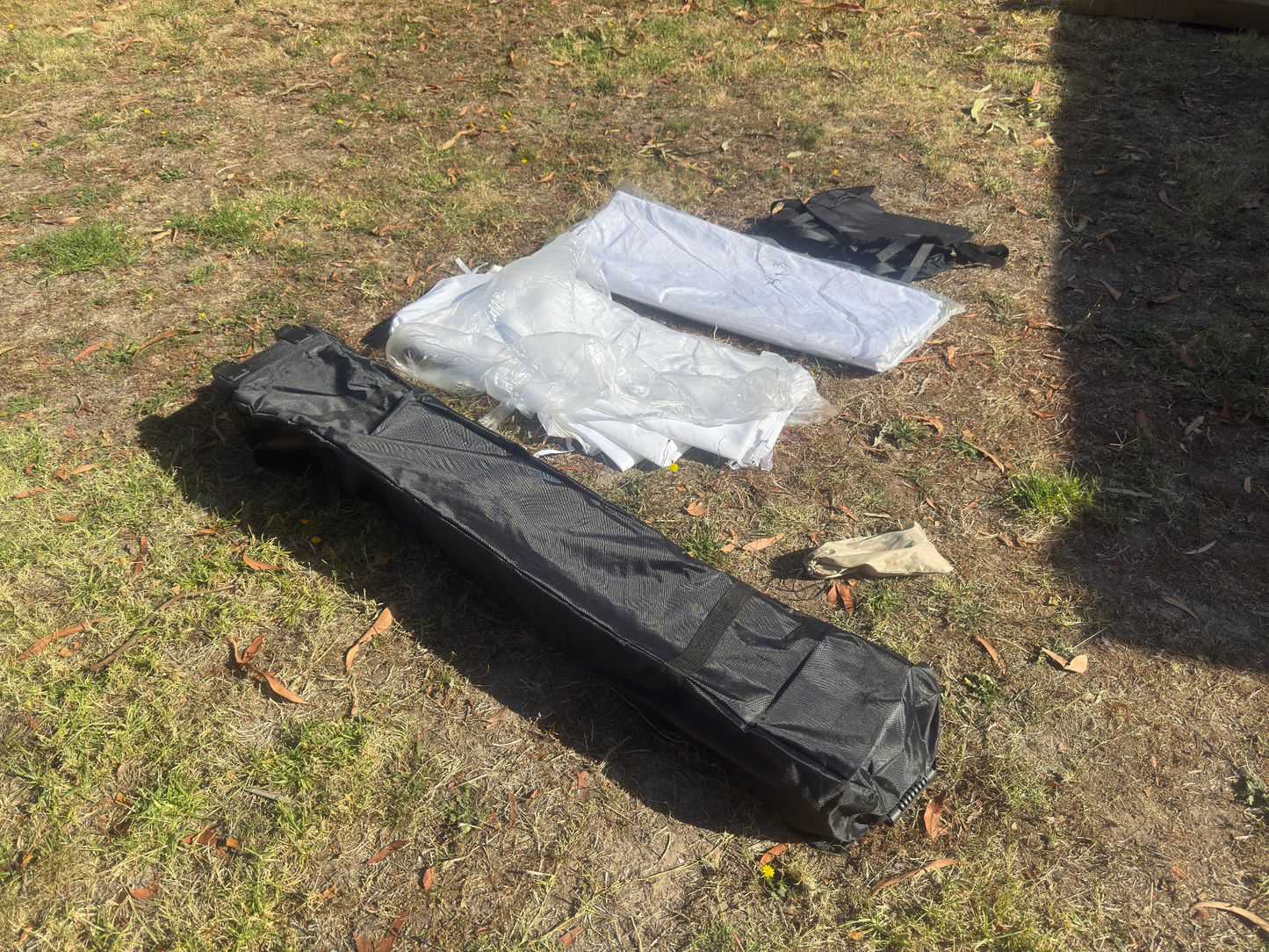 Premium 3X3m Aluminum HEX 40 Folding Gazebo Marquee Pop Up Outdoor Canopy 3 Sided Wall White