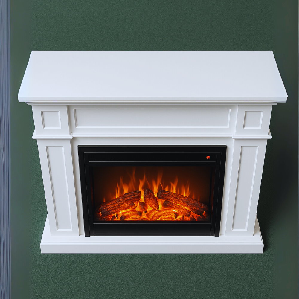 Windson 2000W Elctric Fireplace Heater 30" Insert With Large 130cm White Mantel