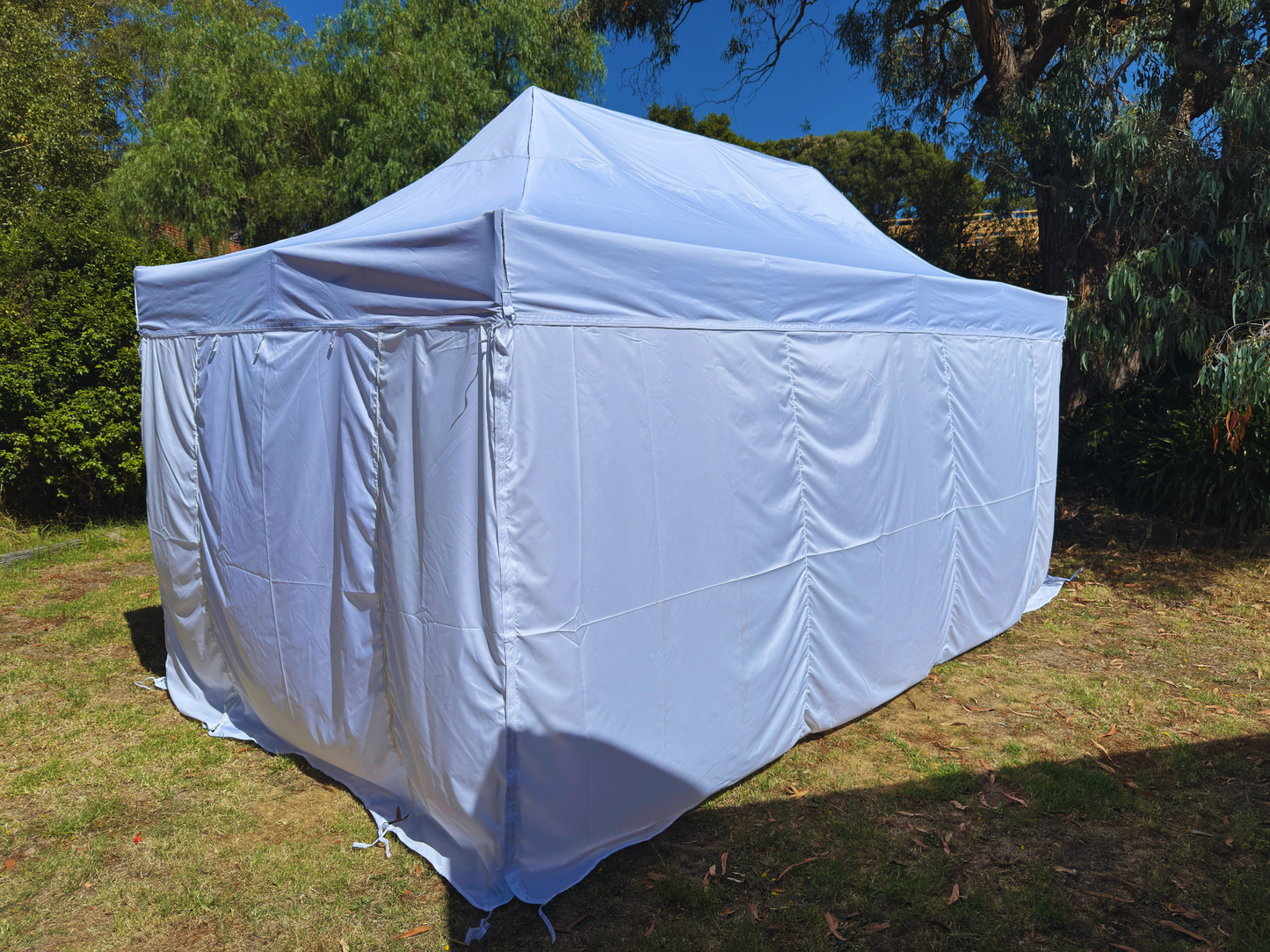 Premium 3X6m HEX 40 Aluminum Folding Gazebo Marquee Pop Up Garden Outdoor Canopy White Carry Bag