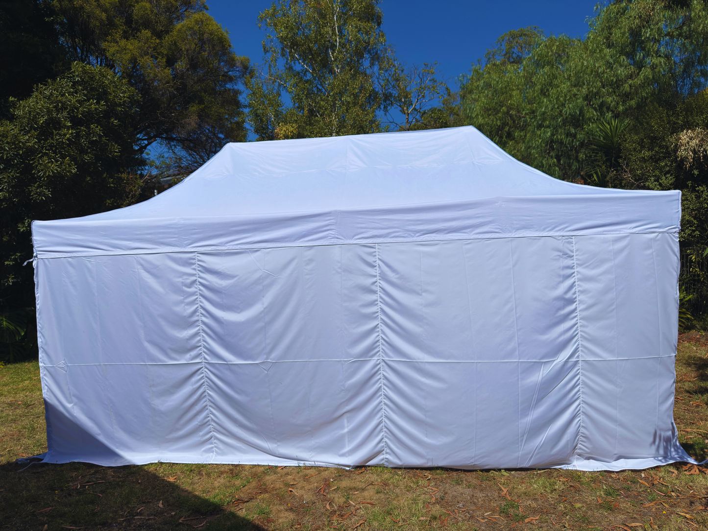 Premium 3X6m HEX 40 Aluminum Folding Gazebo Marquee Pop Up Garden Outdoor Canopy White Carry Bag
