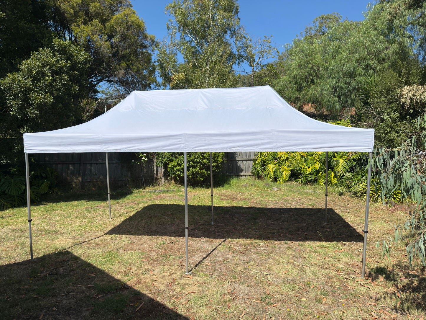 Premium 3X6m HEX 40 Aluminum Folding Gazebo Marquee Pop Up Garden Outdoor Canopy White Carry Bag
