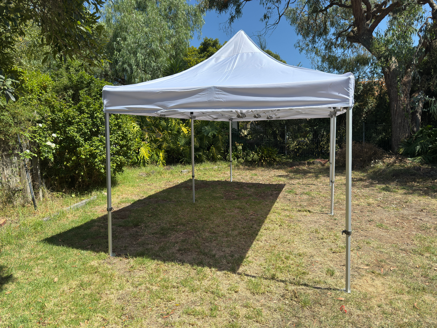 Deluxe 3X6m Aluminum HEX 50 Folding Gazebo Marquee Pop Up Outdoor Canopy 4 side walls White