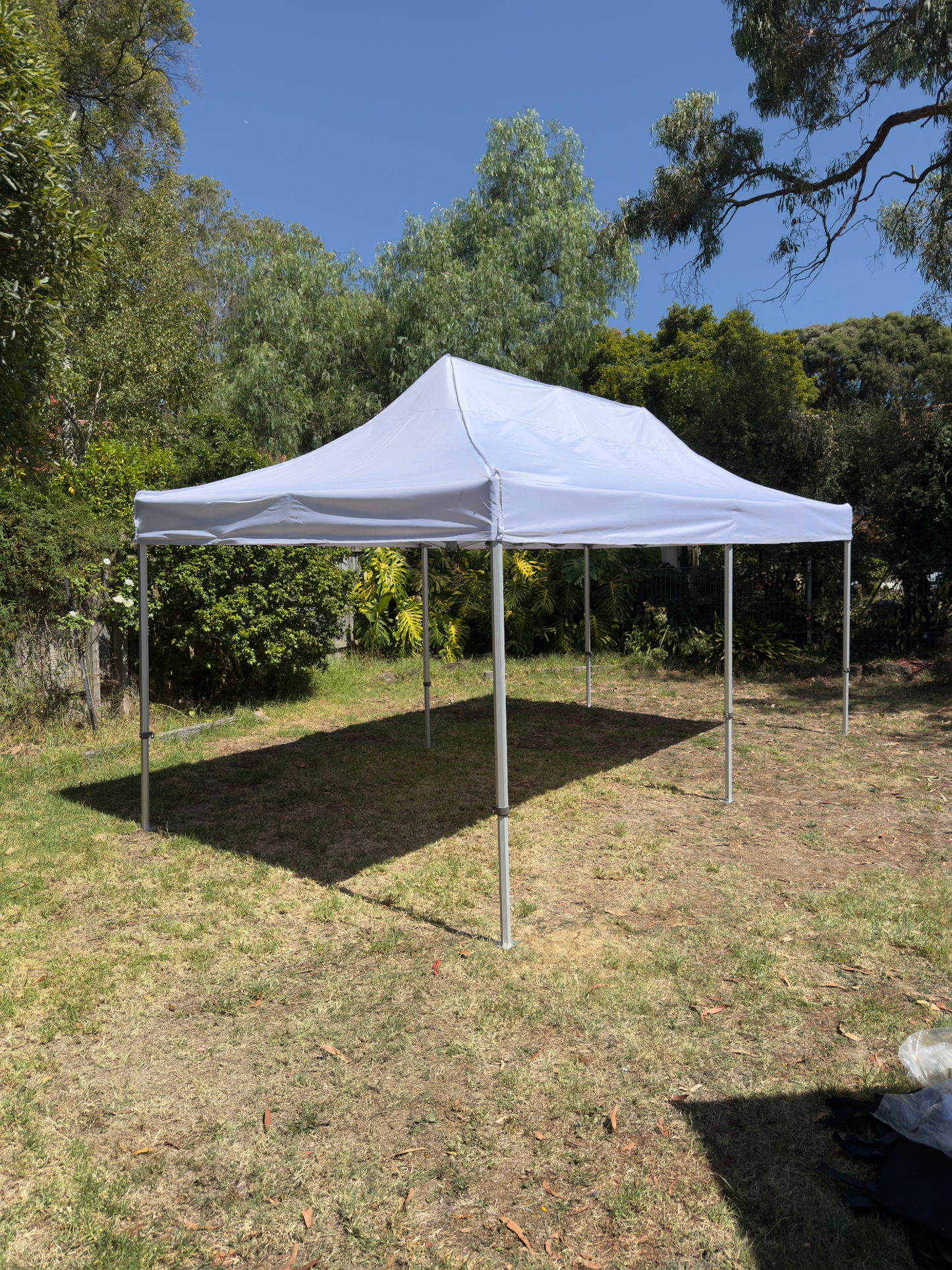Deluxe 3X6m Aluminum HEX 50 Folding Gazebo Marquee Pop Up Outdoor Canopy 4 side walls White