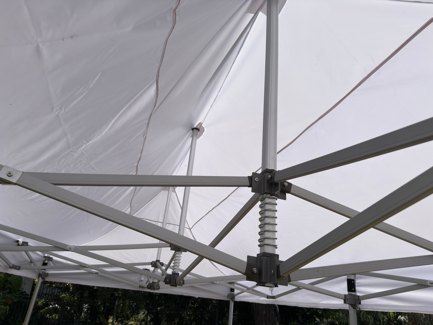 Deluxe 3X6m Aluminum HEX 50 Folding Gazebo Marquee Pop Up Outdoor Canopy 4 side walls White
