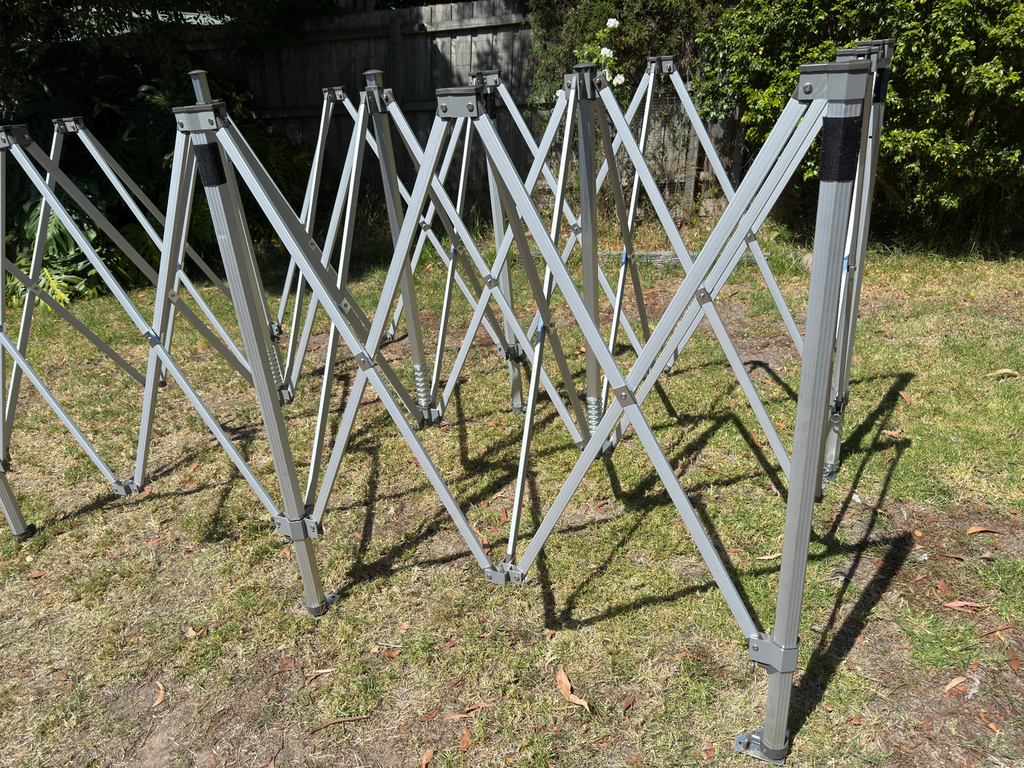 Deluxe 3X6m Aluminum HEX 50 Folding Gazebo Marquee Pop Up Outdoor Canopy 4 side walls White