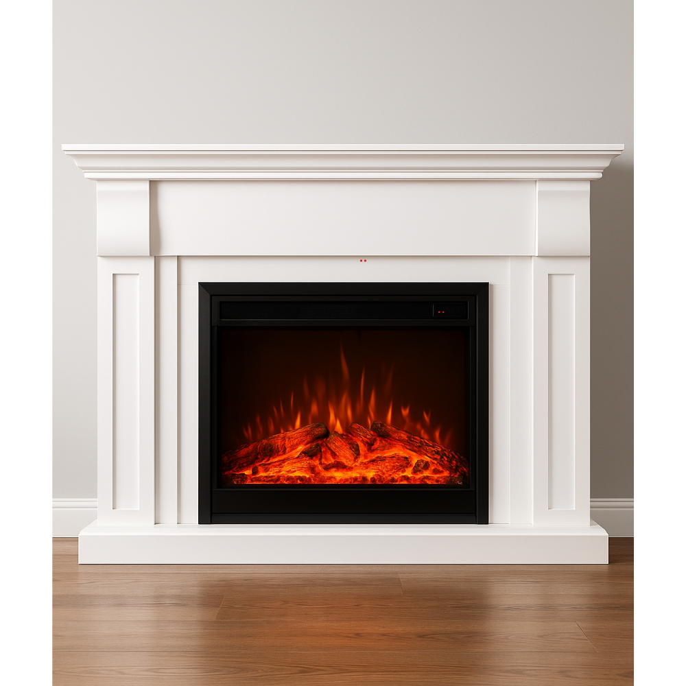 Windson 2000W Elctric Fireplace Heater 30" insert With Extra Large 153cm White Mantel