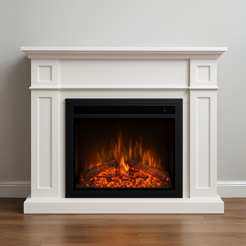 Windson 2000W Elctric Fireplace Heater 30" Insert With Large 130cm White Mantel