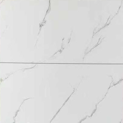 Tongue and Groove Interlocking Hollow Waterproof PVC Panels-600mm Width White Carrera Marble Tiles
