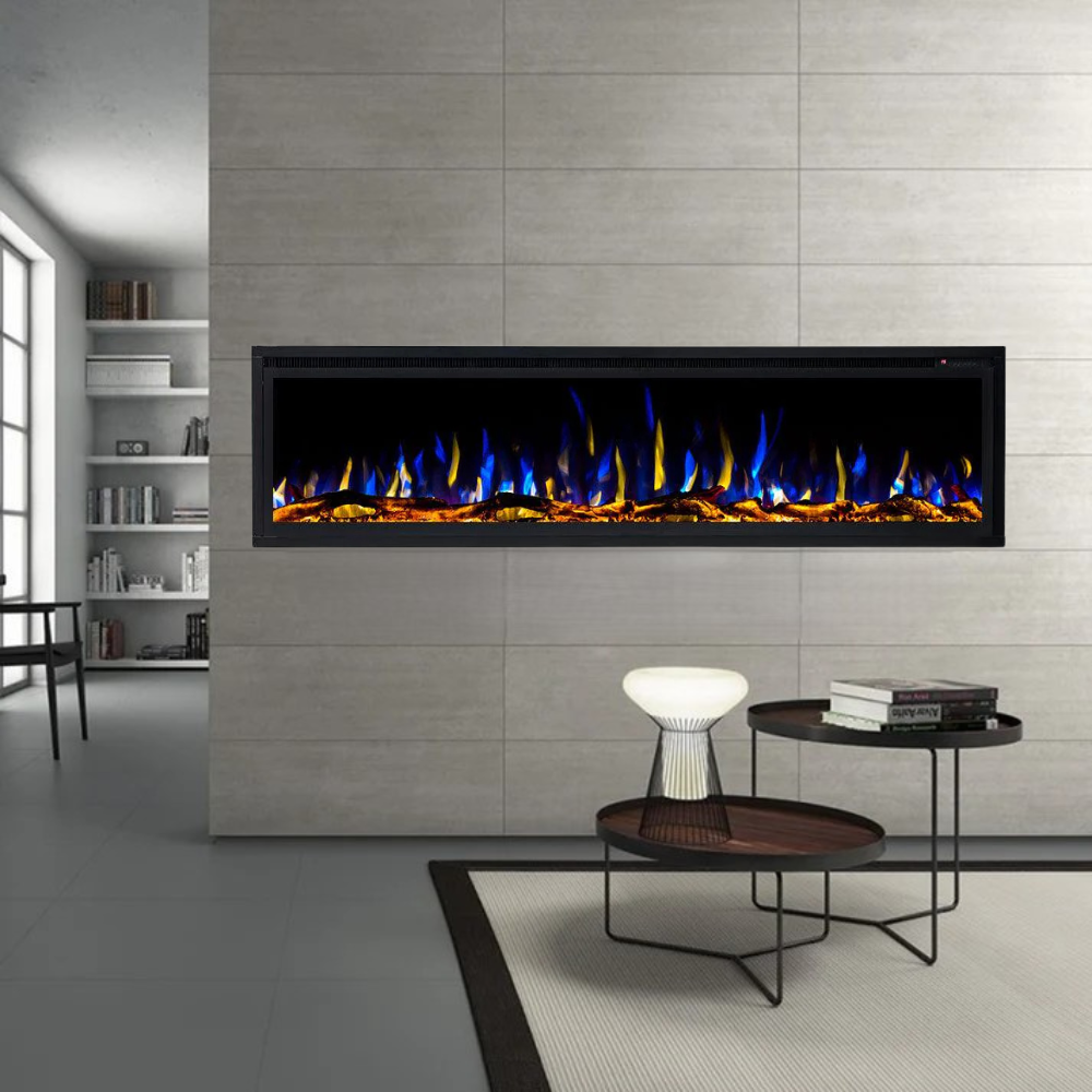 Horizon 65" Slim Trim inch Built-in Recessed / Wall mounted Heater Electric Fireplace