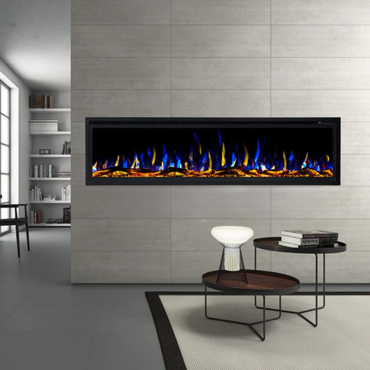 Horizon 65" Slim Trim inch Built-in Recessed / Wall mounted Heater Electric Fireplace