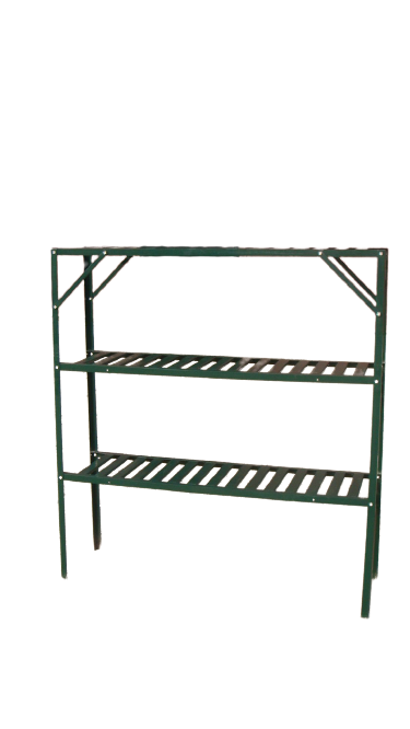 2 Tier Green Greenhouse Plant Stand Shelf Shelve Garden Steel Storage Shelving