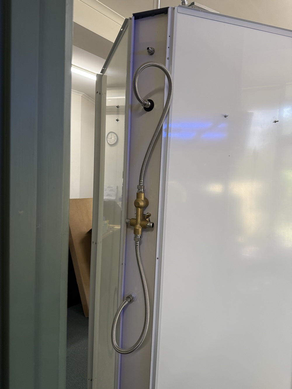 Shower Screen Cubicle Enclosure Bathroom 800x800x2300mm White 8225F
